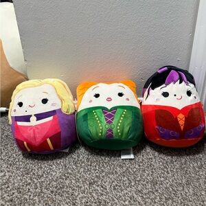 The FULL SET of the Official Hocus Pocus Sanderson Sisters Squishmallows